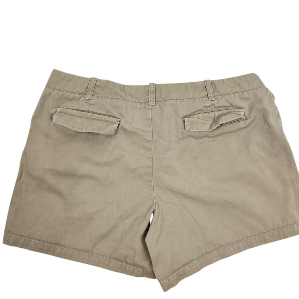 J.Crew Chino Shorts Khaki Tan Women SZ 12 5" Inseam 100% Cotton Twill Preppy - Picture 2 of 6